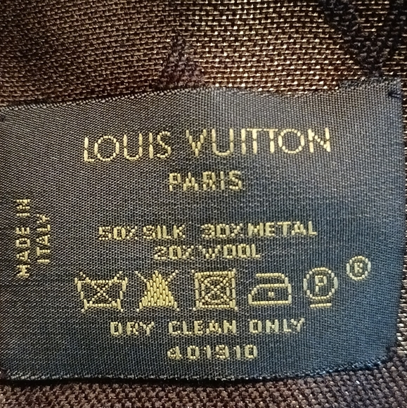 LOUIS VUITTON Monogram Metal Silk Etole Shawl Scarf - Picture 3 of 3